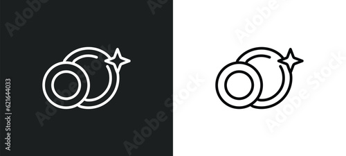 washing dishes outline icon in white and black colors. washing dishes flat vector icon from cleaning collection for web, mobile apps and ui.