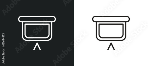 fabric for movies outline icon in white and black colors. fabric for movies flat vector icon from cinema collection for web, mobile apps and ui.