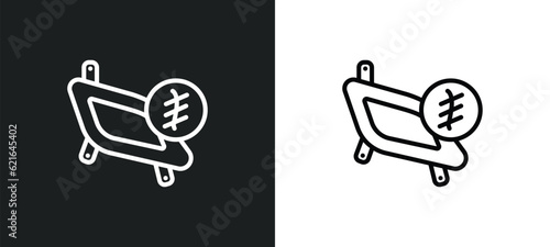 car fog lamp outline icon in white and black colors. car fog lamp flat vector icon from car parts collection for web, mobile apps and ui. © Digital Bazaar
