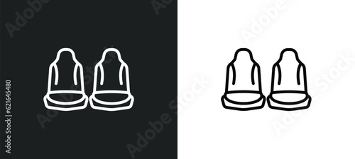 car cowl outline icon in white and black colors. car cowl flat vector icon from car parts collection for web, mobile apps and ui.