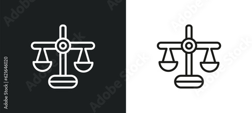 legal outline icon in white and black colors. legal flat vector icon from business collection for web, mobile apps and ui.