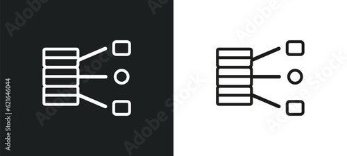 variety outline icon in white and black colors. variety flat vector icon from business and analytics collection for web, mobile apps and ui.