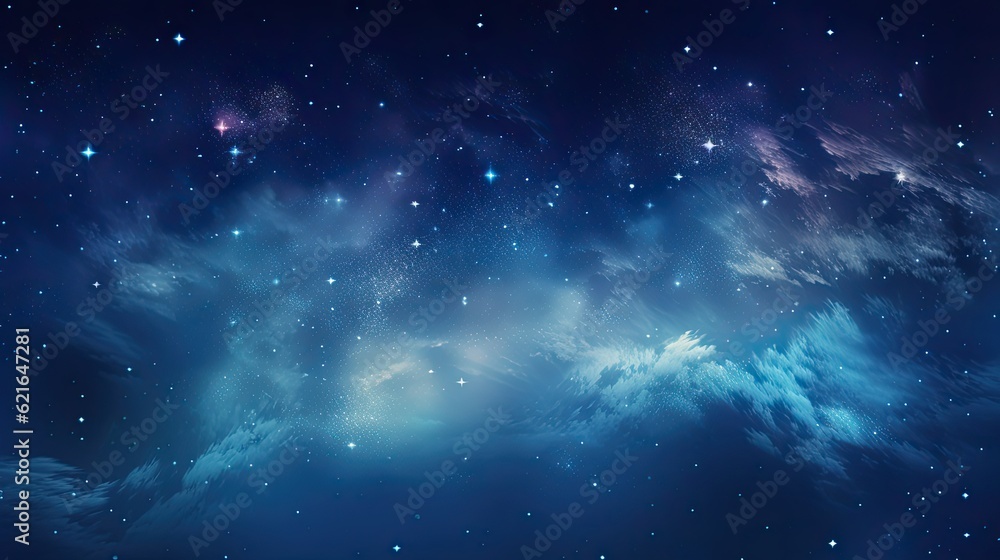 Universe Background with Starry Night Sky, Galaxy and Astronomy Theme in Outer Space for Astrology and Space Exploration Concepts.: Generative AI