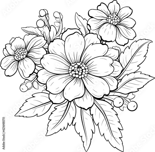 Floral Line Art