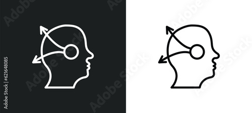 opportunity outline icon in white and black colors. opportunity flat vector icon from brain process collection for web, mobile apps and ui.