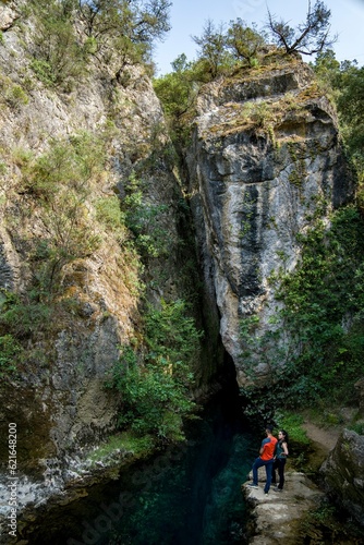 Oliena, Italy 02.07.2023 Su Gologone spring, hinterland of wild Sardinia photo