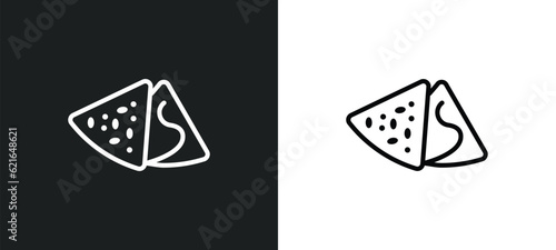 crepe and cream outline icon in white and black colors. crepe and cream flat vector icon from bistro restaurant collection for web, mobile apps ui.