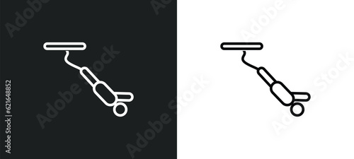 man going bungee jumping outline icon in white and black colors. man going bungee jumping flat vector icon from behavior collection for web, mobile apps and ui.