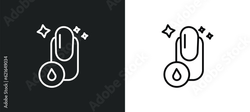 nail polish removal outline icon in white and black colors. nail polish removal flat vector icon from beauty collection for web, mobile apps and ui.