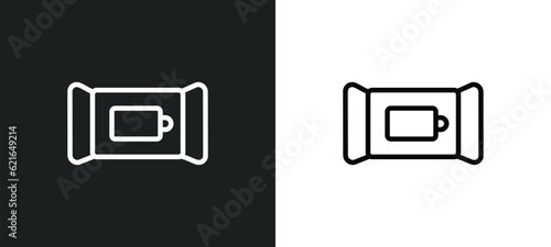 wipes outline icon in white and black colors. wipes flat vector icon from beauty collection for web, mobile apps and ui.