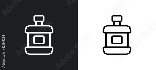mouthwash outline icon in white and black colors. mouthwash flat vector icon from beauty collection for web, mobile apps and ui.