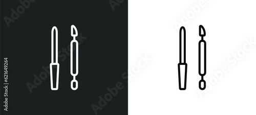 pedicure outline icon in white and black colors. pedicure flat vector icon from beauty collection for web, mobile apps and ui.