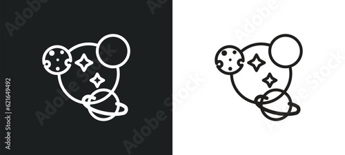magnitude outline icon in white and black colors. magnitude flat vector icon from astronomy collection for web, mobile apps and ui.