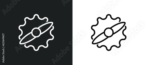 gamma ray outline icon in white and black colors. gamma ray flat vector icon from astronomy collection for web, mobile apps and ui.