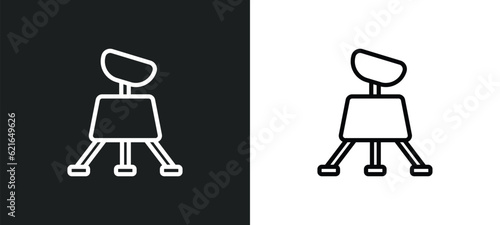 dioptra outline icon in white and black colors. dioptra flat vector icon from astronomy collection for web, mobile apps and ui.