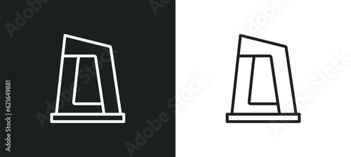 cctv headquarters outline icon in white and black colors. cctv headquarters flat vector icon from asian collection for web, mobile apps and ui.