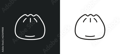 xiaolongbao outline icon in white and black colors. xiaolongbao flat vector icon from asian collection for web, mobile apps and ui.