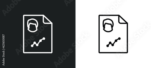 demographic outline icon in white and black colors. demographic flat vector icon from big data collection for web, mobile apps and ui.