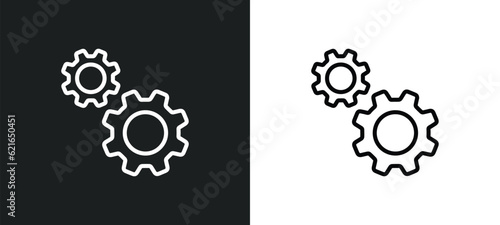 hine outline icon in white and black colors. hine flat vector icon from artificial intelligence collection for web, mobile apps and ui.