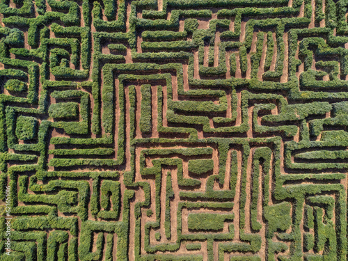 A maze from top down view 