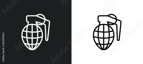 explosive outline icon in white and black colors. explosive flat vector icon from army collection for web, mobile apps and ui.