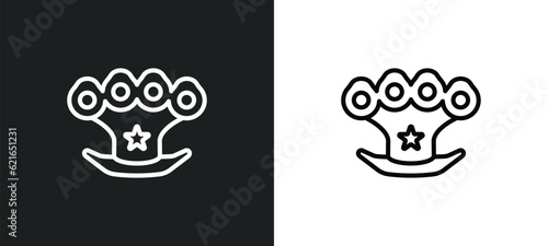 knuckle outline icon in white and black colors. knuckle flat vector icon from army and war collection for web, mobile apps and ui.