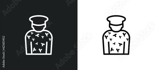 conscription outline icon in white and black colors. conscription flat vector icon from army collection for web, mobile apps and ui.