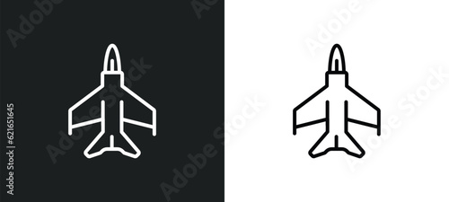 air force outline icon in white and black colors. air force flat vector icon from army collection for web, mobile apps and ui.