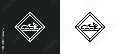 outline icon in white and black colors. flat vector icon from collection for web  mobile apps and