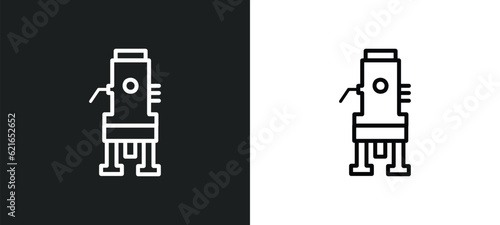 fermentation outline icon in white and black colors. fermentation flat vector icon from alcohol collection for web, mobile apps and ui.