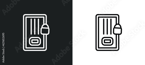 airpot cupboard outline icon in white and black colors. airpot cupboard flat vector icon from airport terminal collection for web, mobile apps and ui.