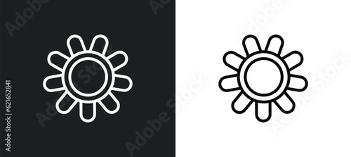 sunny day outline icon in white and black colors. sunny day flat vector icon from airport terminal collection for web, mobile apps and ui.