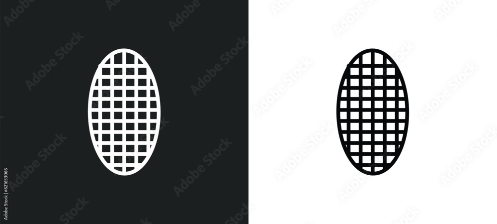 riddle tool outline icon in white and black colors. riddle tool flat vector icon from farming and gardening collection for web, mobile apps and ui.