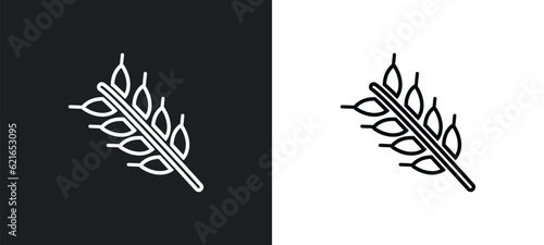 cereals outline icon in white and black colors. cereals flat vector icon from agriculture collection for web, mobile apps and ui.