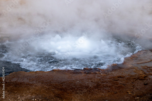 Exploring the fascinating geothermic fields of El Tatio with its steaming geysers and hot pools high up in the Atacama desert in Chile, South America