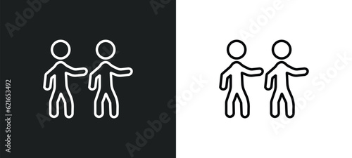 walking outline icon in white and black colors. walking flat vector icon from activities collection for web, mobile apps and ui.