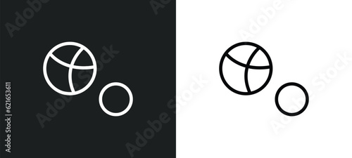petanque outline icon in white and black colors. petanque flat vector icon from activity and hobbies collection for web, mobile apps and ui.