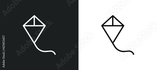 flying a kite outline icon in white and black colors. flying a kite flat vector icon from activity and hobbies collection for web, mobile apps and ui.