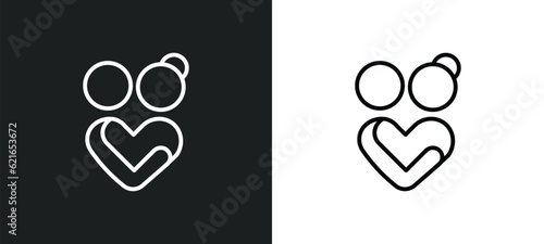 couple huging outline icon in white and black colors. couple huging flat vector icon from activity and hobbies collection for web, mobile apps and ui.