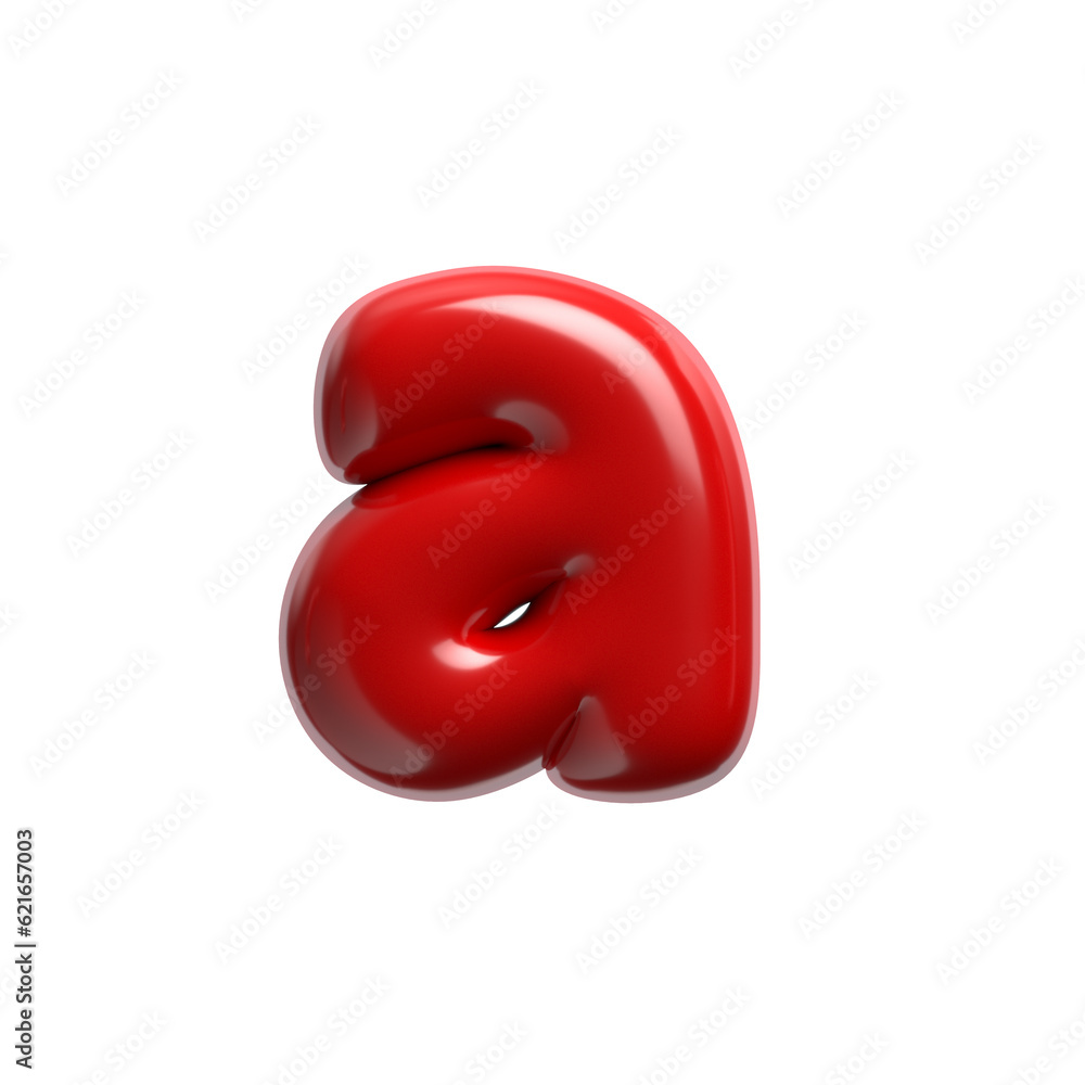 red cartoon letter A - Lowercase 3d glossy font - Suitable for events, design or passion related subjects red cartoon letter A - Lowercase 3d glossy font - Suitable for events, design or passion related subjects