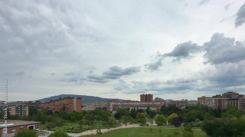Blue Sky Time-lapse with Passing Clouds Throughout the Day on a Cloudy Day Blue Sky Time-lapse with Passing Clouds Throughout the Day on a Cloudy Day