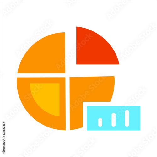 Free Download Pie Chart icon in trendy flat style isolated on white background. Graphic symbol for website design, logo, app, UI. Vector illustration
 - GFXLoad