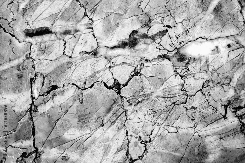 Naklejka premium High Resolution on Marble texture pattern and background for designer. Horizontal image. Black and white image.