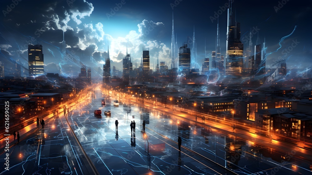 Connected Utopia: Embracing the Futuristic Cityscape of Cloud Technology
