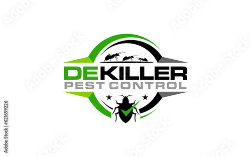Illustration vector graphic of home pest control and protection company logo design template