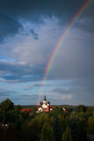 rainbow over the church