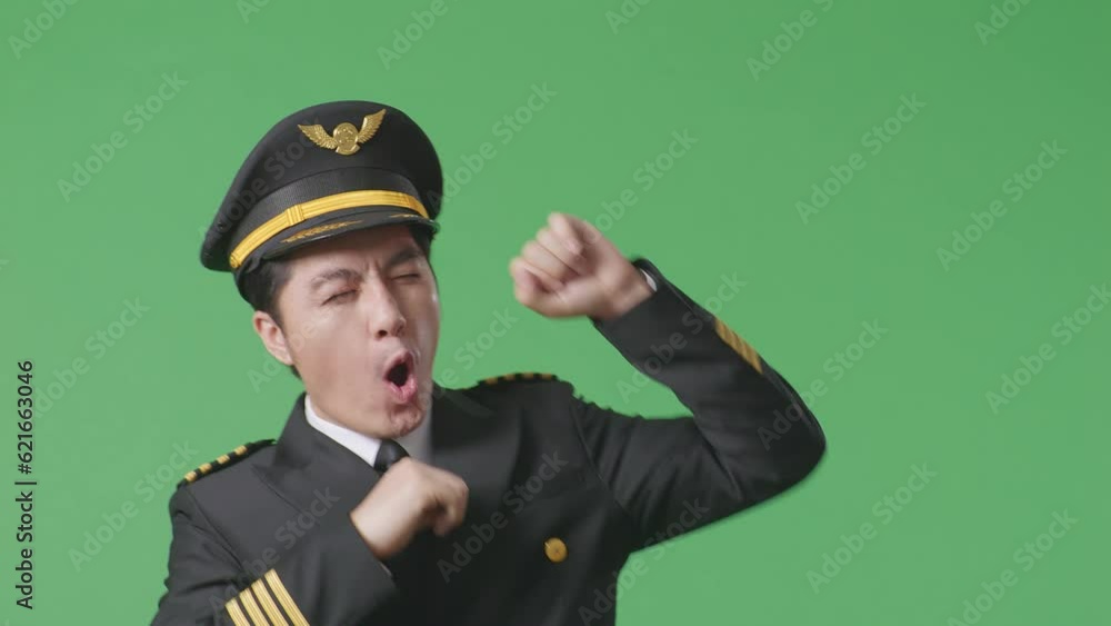 Close Up Of Asian Man Pilot Dancing And Celebrating While Standing In The Green Screen Background Studio
Close Up Of Asian Man Pilot Dancing And Celebrating While Standing In The Green Screen Background Studio