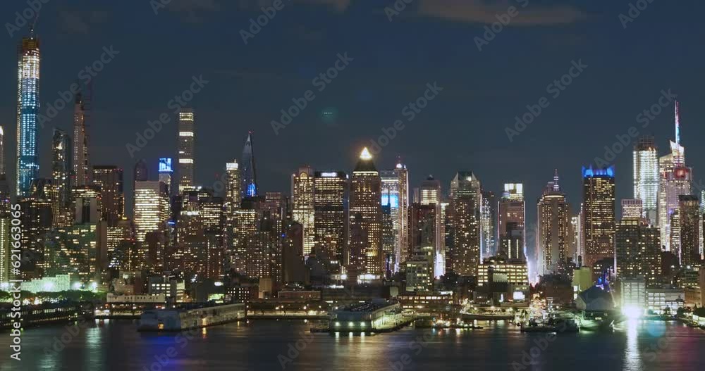 Sunset of New York City Skyline Sunset of New York City Skyline