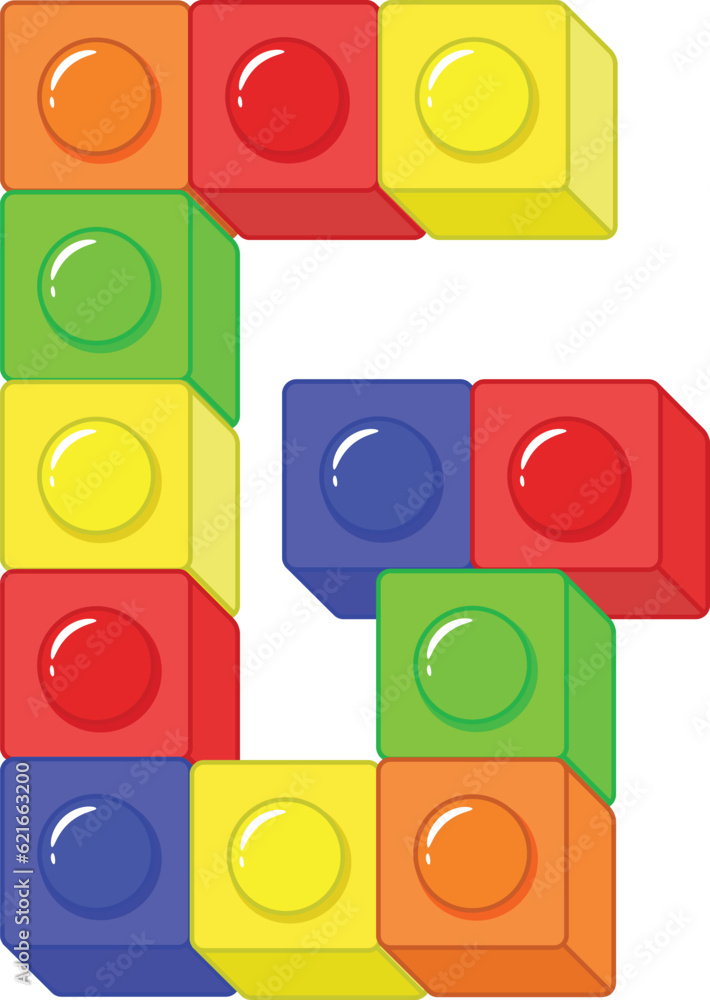 blocks Alphabet English letter G blocks in coloring modern style drawing blocks Alphabet English letter G blocks in coloring modern style drawing