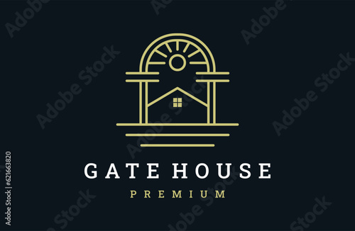 gate house logo vector symbol illustration design